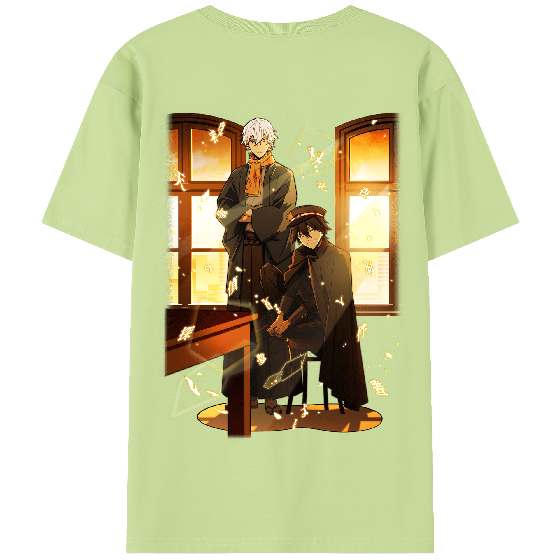 （画像用） 文豪ストレイドッグス Bungo Stray Dogs 綿100％半袖Tシャツ（背面プリント）
